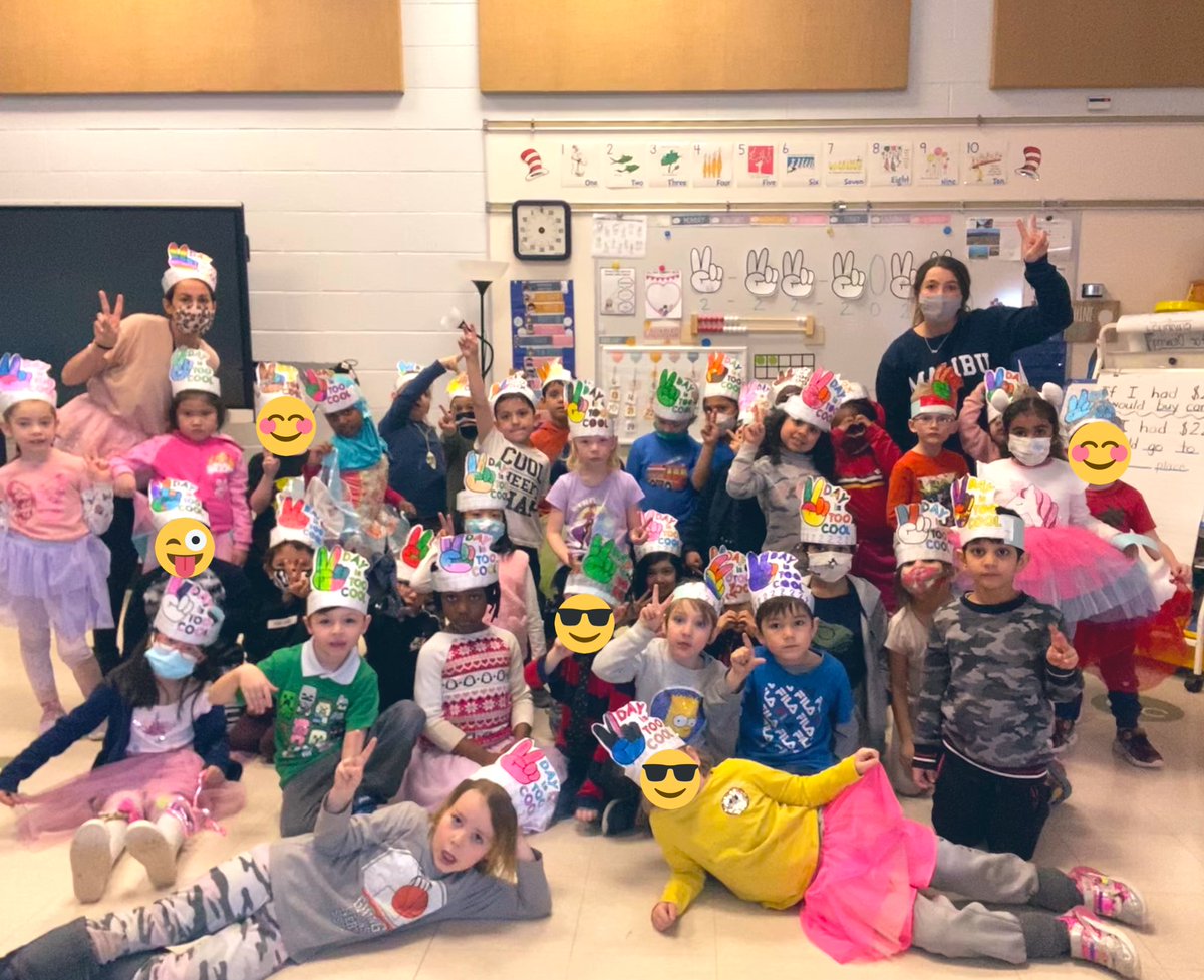 Our TWOs-day was filled with tutus, two crazy socks, two ties, two tallies, two on a ten frame, $22 writing, 2 of our favourite Phys. Ed games, 2 by 2’s,  and 2 much fun! @DHSCariolato #harknesshasheart