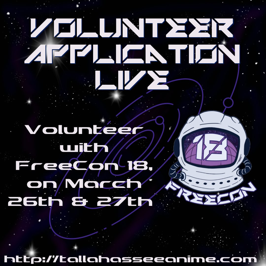 FreeConFSU's tweet photo. Hello everyone,

The volunteer application is now open.

You can help support FreeCon by volunteering during FreeCon 18!

Sign-up online on our website:
https://t.co/om1iLghnnu

Background by Rachael (Instagram: un1cornpr1nce) https://t.co/sBdQZMKVTt
