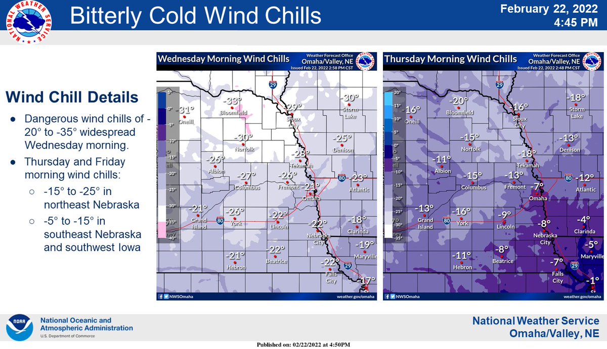NWSOmaha's tweet photo. Bundle up, buttercups! If you think it's cold now, it's only going to get worse. https://t.co/SoIYFqcUE7
