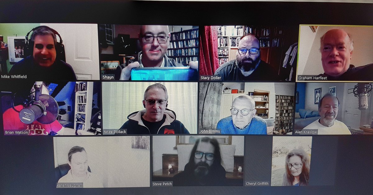shaunontheair's tweet image. Another entertaining zoom meeting with this motley crew #progzilla presenters zoom 😉