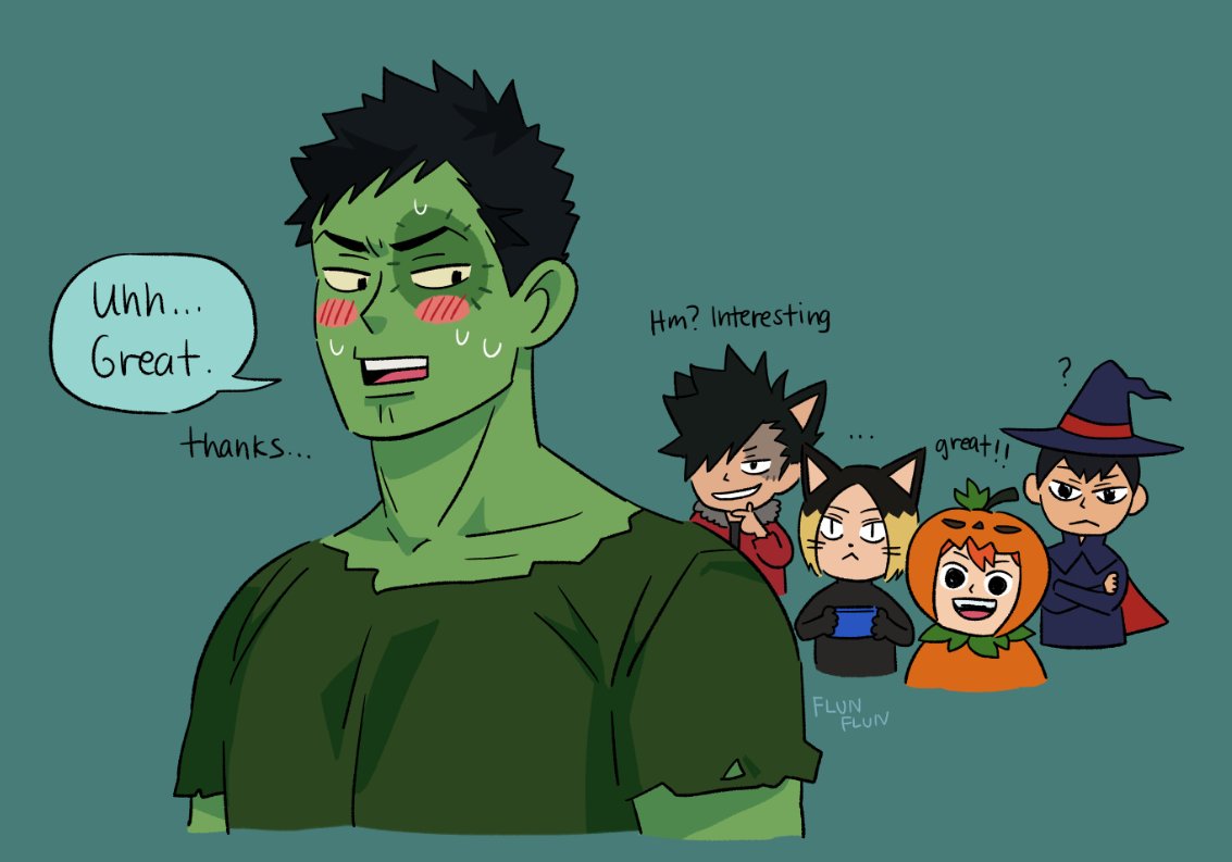 flunflun's tweet photo. Some haikyuu/iwaoi halloween art from last year that i still like!🧛‍♂️🎃 https://t.co/0QUBmOPoNl