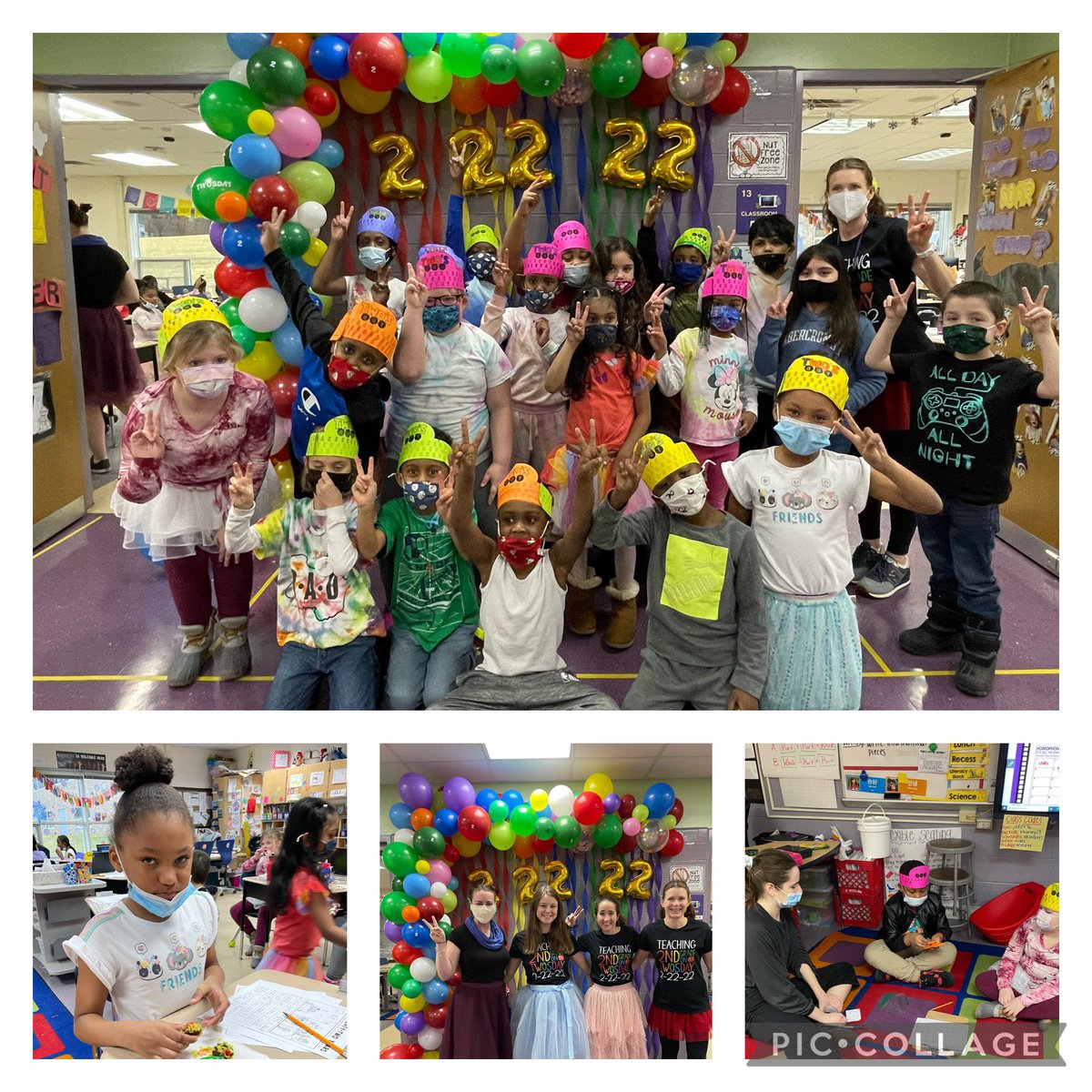 French Run Firebirds celebrating #Twosday <a href="/ReynSchools/">Reynoldsburg City Schools</a> <a href="/FR_Firebirds/">French Run</a> <a href="/rachelMChip/">Rachel</a> <a href="/MrsBroehm/">Mallory Broehm</a> 2-22-2022