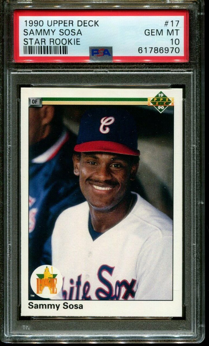 rookiesportcard's tweet photo. Giveaway #4 - PSA 10 Upper Deck Sammy Sosa rookie card!

Retweet and Follow to enter. Winner picked 02/27 @ 8pm.

Don't miss your chance for a FREE GEM MINT rookie for a 600+ HR guy.

I'll ship to anywhere in the US for free.

#giveaway #freerookies #mlb #cubs https://t.co/KK037MKWSL