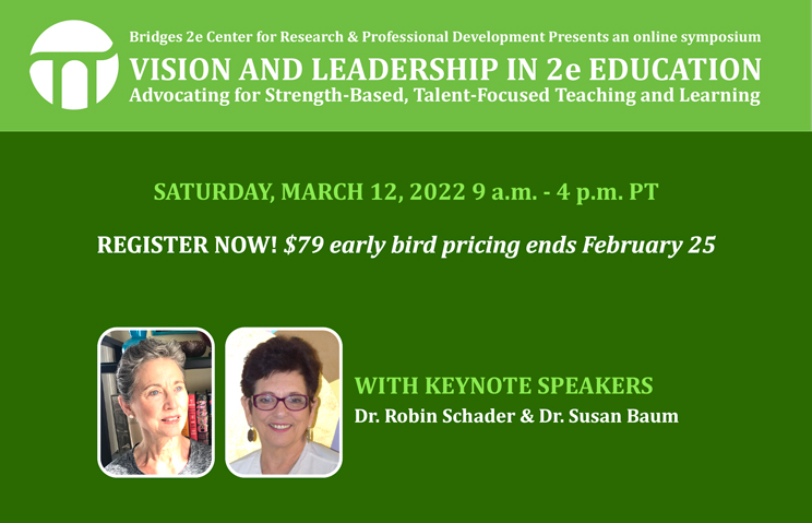 2enewsdotcom's tweet photo. Bridges #2e Center's virtual Symposium takes place 3/12. Register to hear from Robin Schader, Susan Baum, Debbie Steinberg Kuntz, @julieskolnick, Bridges educators & grad students, and more! #twiceexceptional #2ekids #2eteachers #2estudents
LEARN MORE: https://t.co/D2teYguWIT https://t.co/ltX6YxIbNi