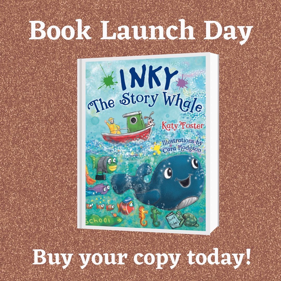 katyloufoster's tweet photo. Book Launch Day! I hope you like my new book! Inky The Story Whale by @katyloufoster illustrated by @CaraArt_ designed by @LorraineInglisD and published by @chattygoose https://t.co/3rg1dRa7Vm