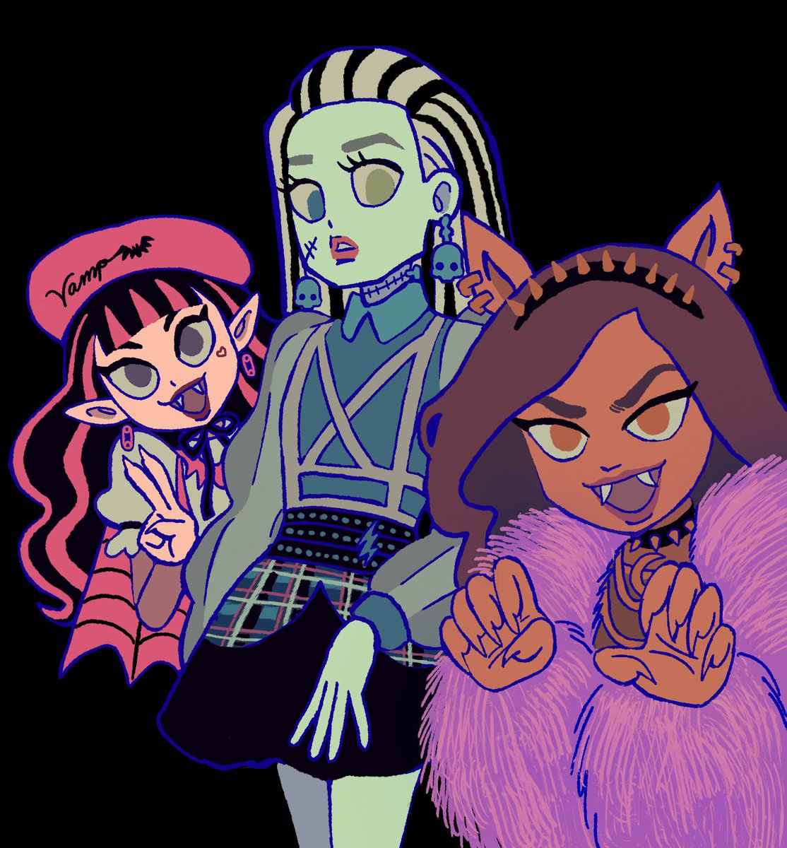 flandrepudding's tweet photo. the ghouls are back #monsterhigh https://t.co/QJILrPlQPw