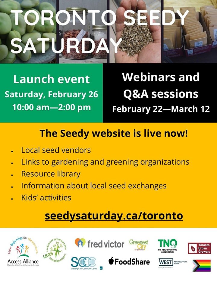 0wasteTO's tweet photo. Toronto Seedy Saturday Feb 22-Mar 12 starts tonight with "Food systems and climate change" @ 7pm: check out the info &amp; pre-registration link ➡

https://t.co/SFu06obvVS ...
https://t.co/GBIDeVGPh4 👏

#iGrowTO #UrbanAg #FoodSecurity https://t.co/1Ja6oO9s1m