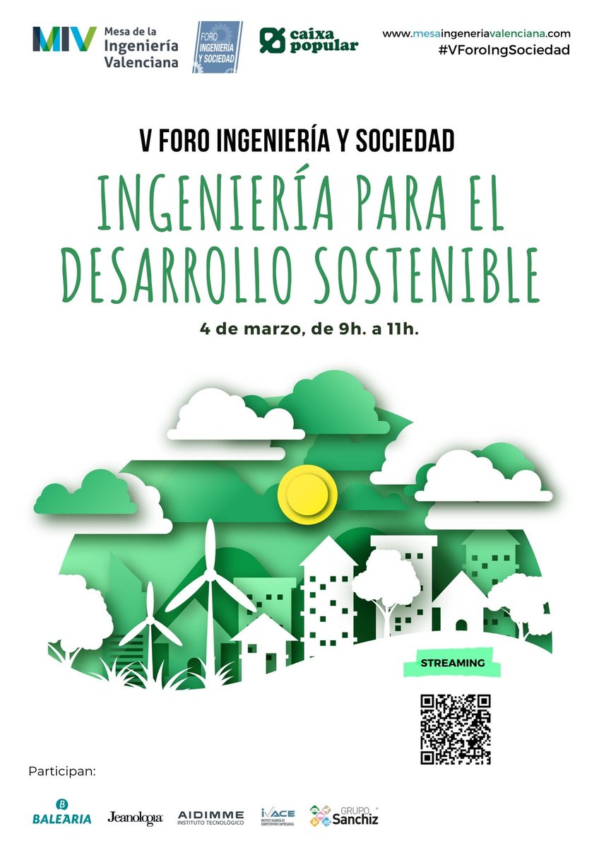 MesaIngValencia's tweet photo. Se activa el foro de debate... la próxima cita es el 4 de marzo! Formato híbrido! Pronto + info @COGITIValencia @COITAVC  @ICOIGT @citopcv #itelecos_ @caixapopular
@Balearia @AIDIMME @GVAivace @Jeanologia #GRUPOSANCHIZ
#somosMIV #VForoIngSociedad  
#ingenieros #ingenieras https://t.co/j52RCvcPJX