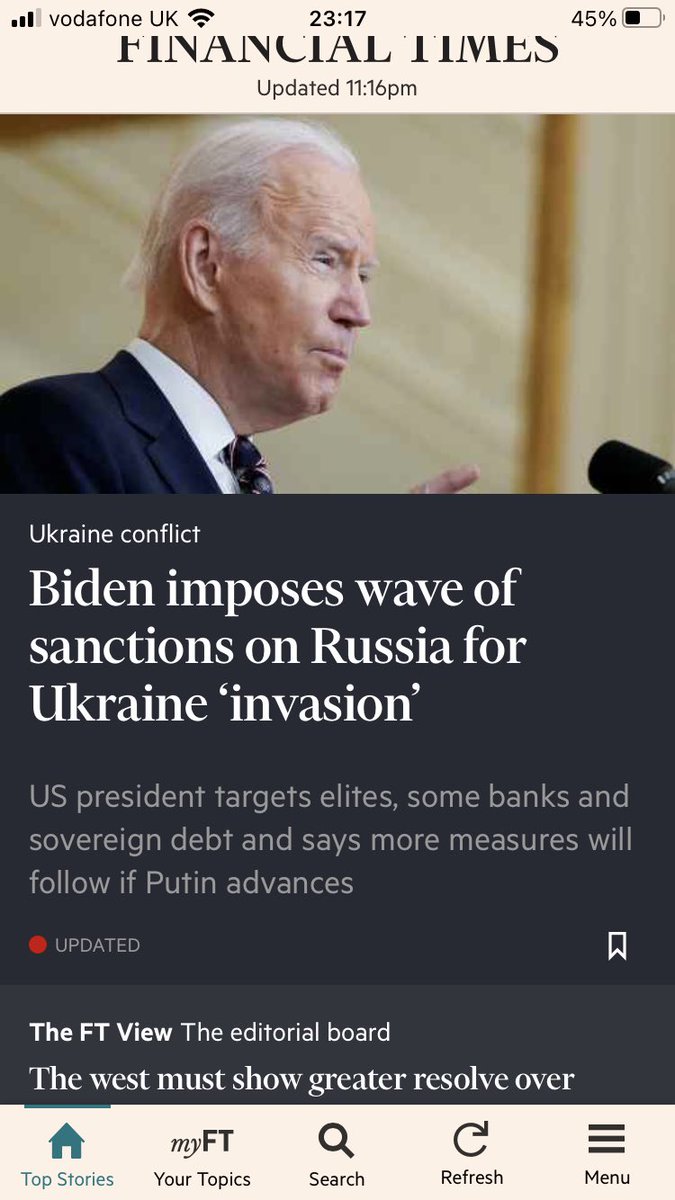 SeanyGD's tweet photo. Always concerning when the FT starts using the ‘shit about to get real’ colour palette 😬 https://t.co/rzdtoJt8dQ