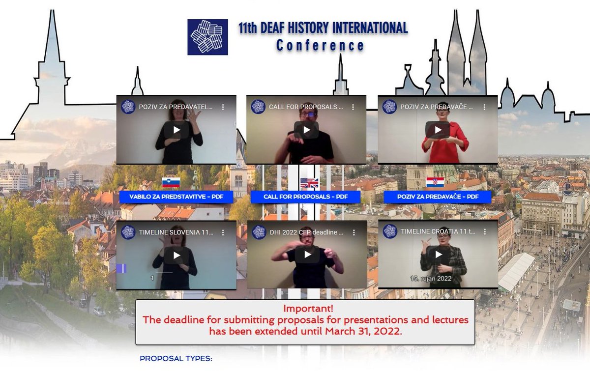 2022DeafHistory's tweet photo. Important!
The deadline for submitting proposals for presentations and lectures has been extended until March 31, 2022. https://t.co/AnLsgQDwGB