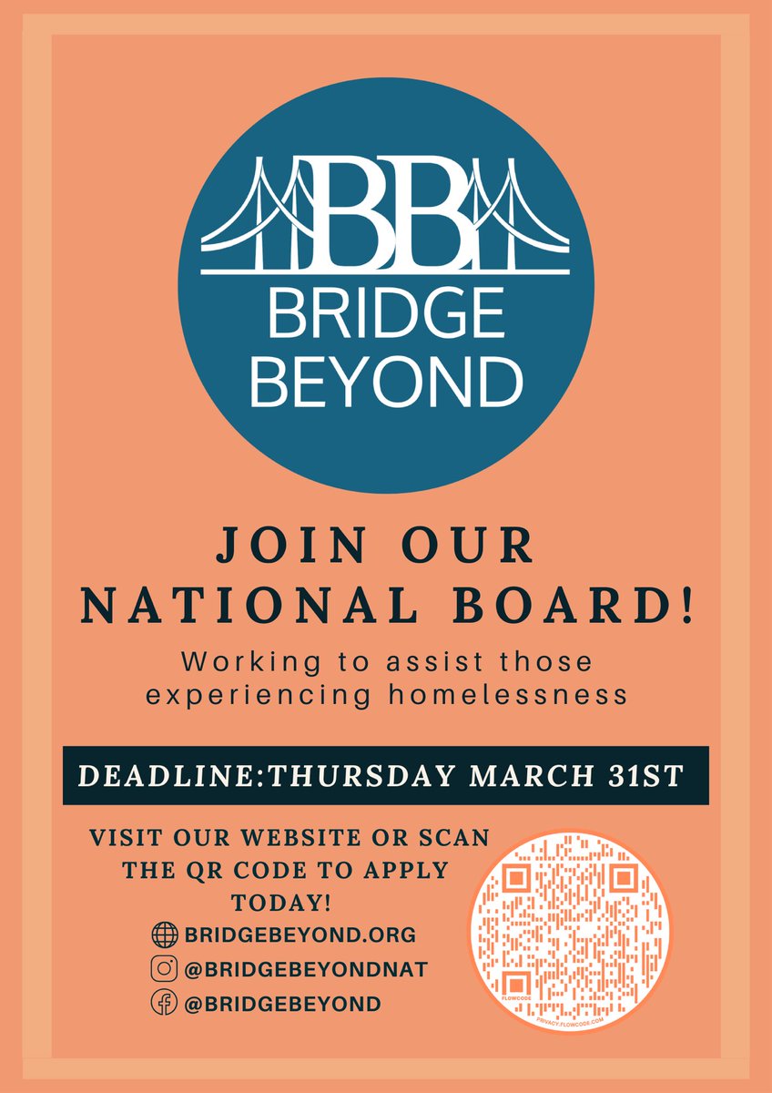 BridgeBeyondnat's tweet photo. Are you passionate about giving back to the community? Looking for new ways to help? Follow the link or visit our website https://t.co/k0KA3Wqhyt to learn more and apply today! 

Apply Here: https://t.co/wk9F2PdIhp
#homelessness #HousingCrisis #nonprofit https://t.co/Mn9D0gXF44