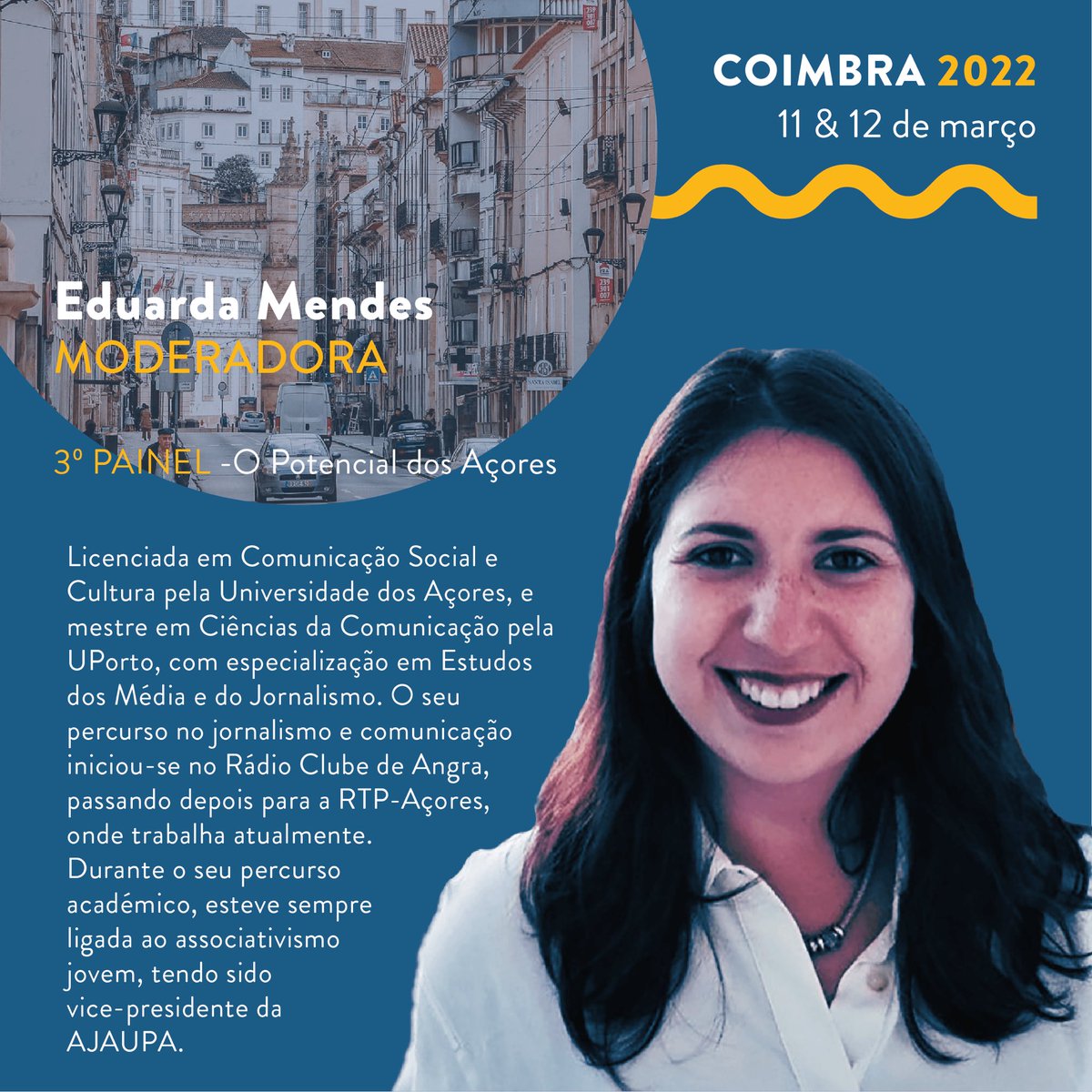 🎤 Hoje apresentamos mais uma moderadora!

🏠 A Eduarda volta à JAUPA, para moderar mais um debate!

📆 Nos dias 11 e 12 de março, vem ter connosco a Coimbra! 
bit.ly/inscricao_eneaz