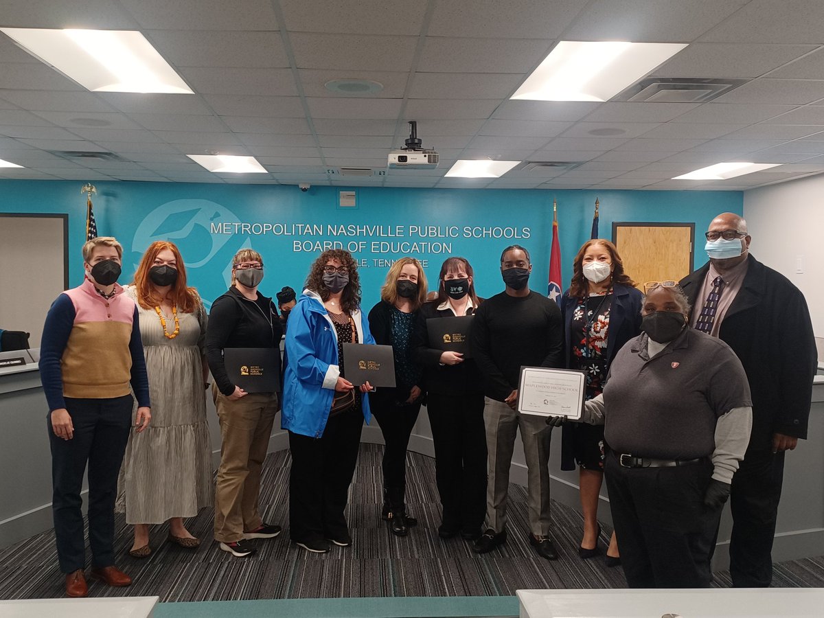 8 of our schools were honored at the @MetroSchools board meeting for achieving @TN_Pathways Certification this school year. We are so proud!! #CTEMonth