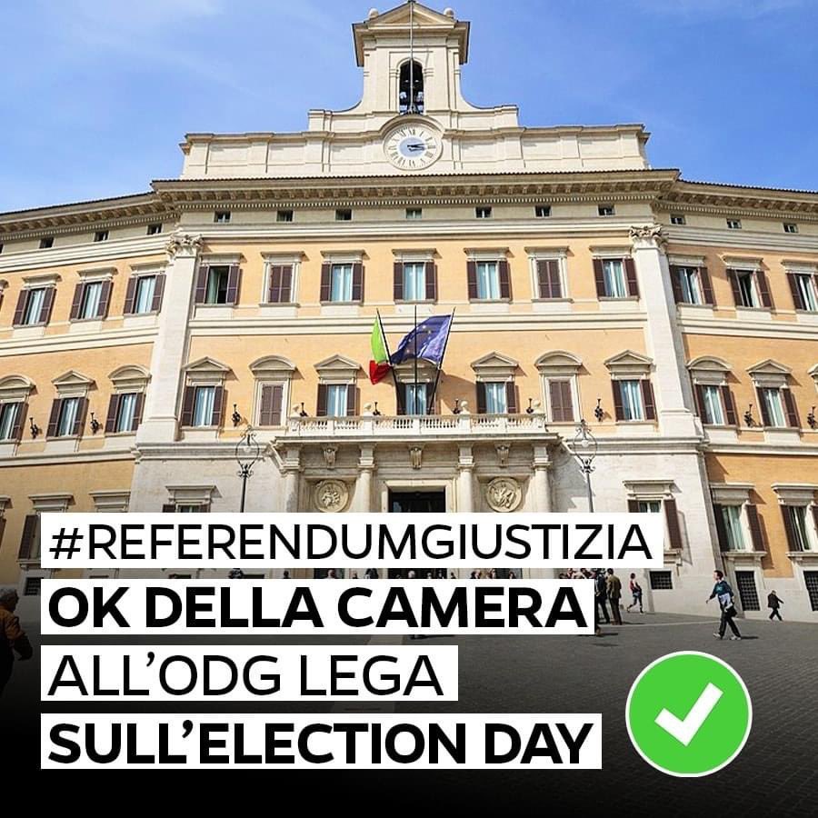 matteosalvinimi's tweet photo. Approvato alla Camera l’ordine del giorno Lega su #electionday per accorpare il primo turno amministrative 2022 con #ReferendumGiustizia.
Ora governo si impegni a rispettare questa decisione a garanzia dell’esercizio della democrazia e che permetterebbe risparmio di 200 milioni. https://t.co/KgirOxxTlW