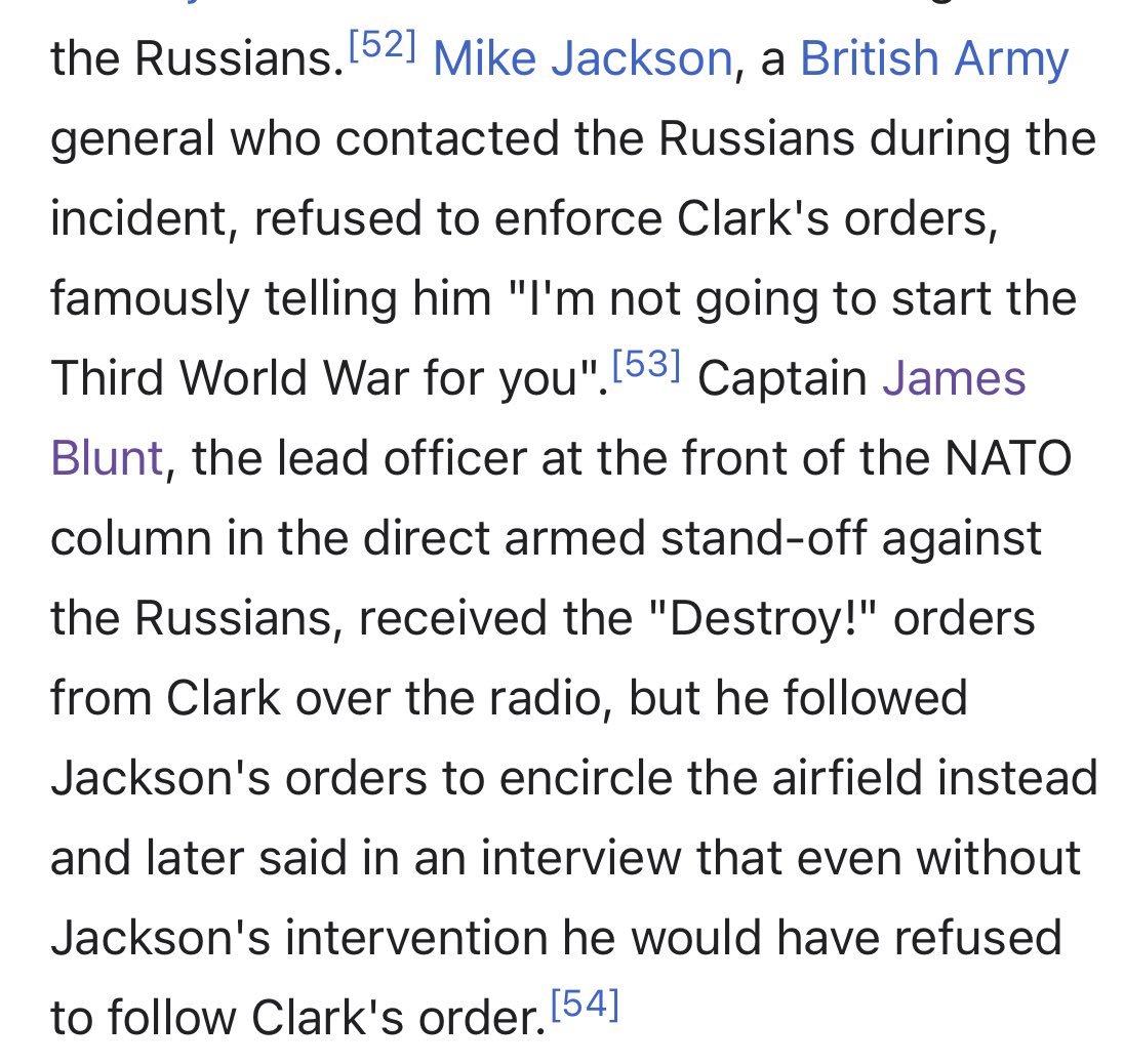 Reading through Wikipedia on previous WW3 close calls and who turns up to be the worlds saviour previously other than @JamesBlunt