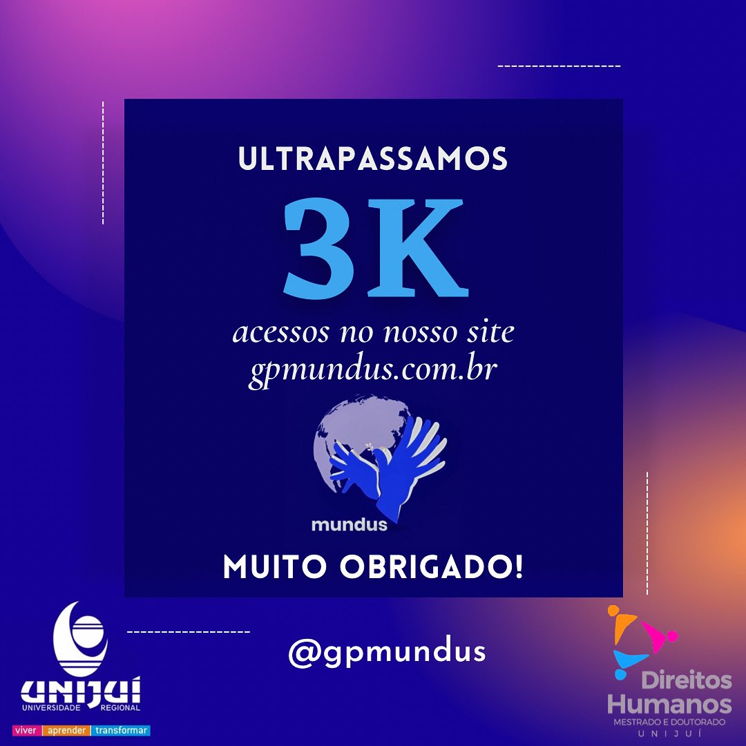 gpmundus's tweet photo. O site do GP Mundus ultrapassou os 3 mil acessos!!! 🌎💻📚💬
Agradecemos a tod@s que colaboram para a manutenção do nosso Grupo de Pesquisa e a cada pessoa que está nos acompanhando, tanto pelo site como pelas redes socais, bem como participando das nossas atividades.✊🏿✊🏻✊🏽 https://t.co/K041M6x7YB