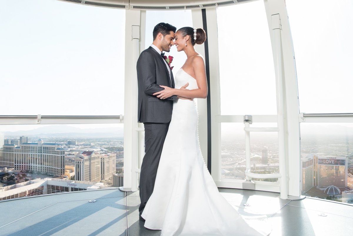 All you have to say is, 'I Do' 💍🎡 #ForeverHappensHere Book your special day 550ft above the #VegasStrip on the @HighRollerVegas! bit.ly/3s6srk8