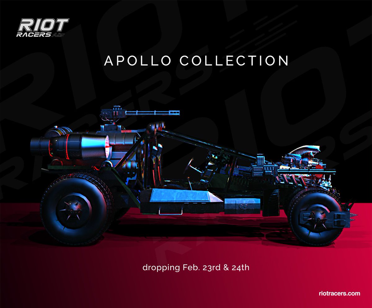 RiotRacers's tweet photo. For the Mad Max in all of us! This one is more than just an off-roader! 😉 

We wonder what a Mecha driver can do in this bad boy?! 🤭

Maybe you’ll get lucky and pull this one up to the starting line after the drop! 🔥 

#RiotGang #NFT https://t.co/3joPdeHCap