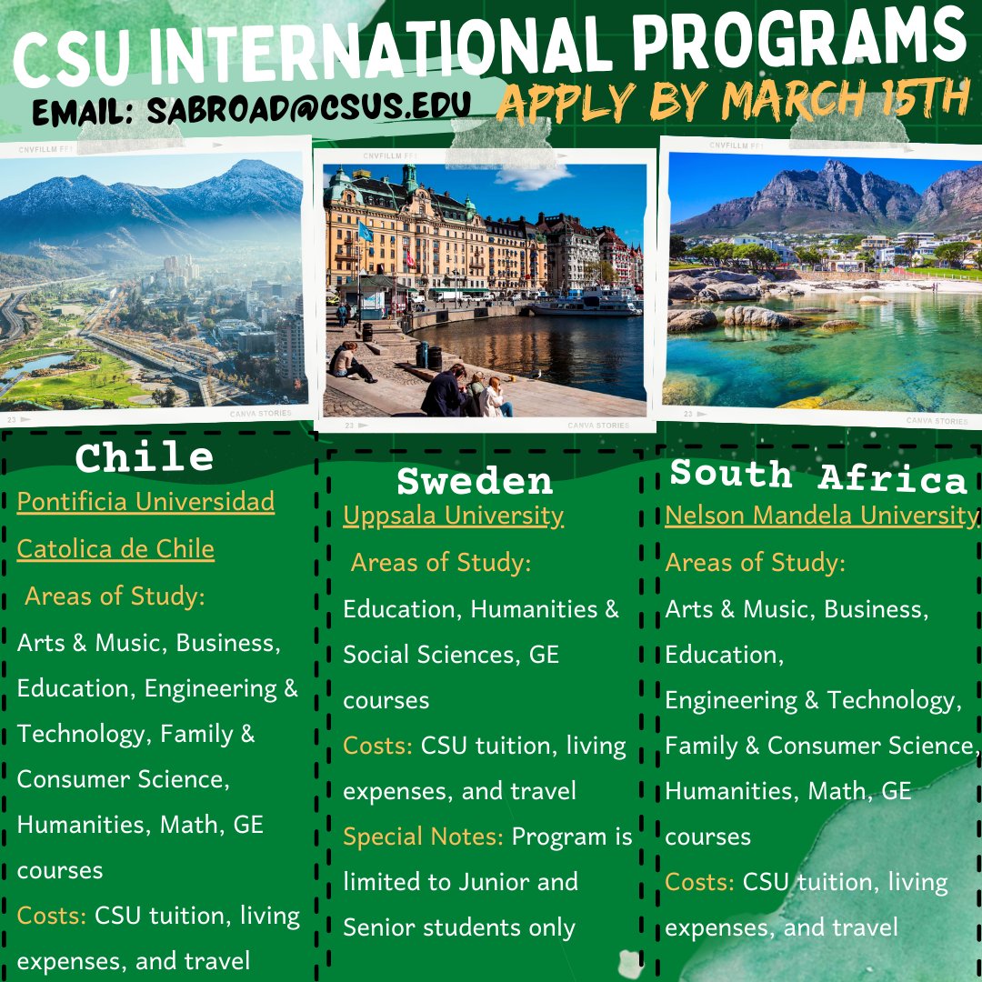 CSU-IP has extended the deadline for many programs to March 15th!  A few of them are listed below.