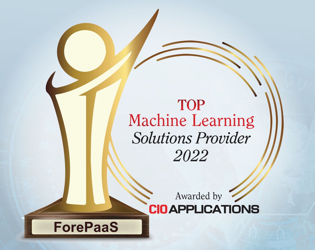 ForePaaS is awarded the top 10 Machine Learning Solution Provider by CIO Applications

Read the full article on the CIO Applications Website: bit.ly/3LWzBiH 

Download the CIO Applications Article PDF: bit.ly/3va9crL