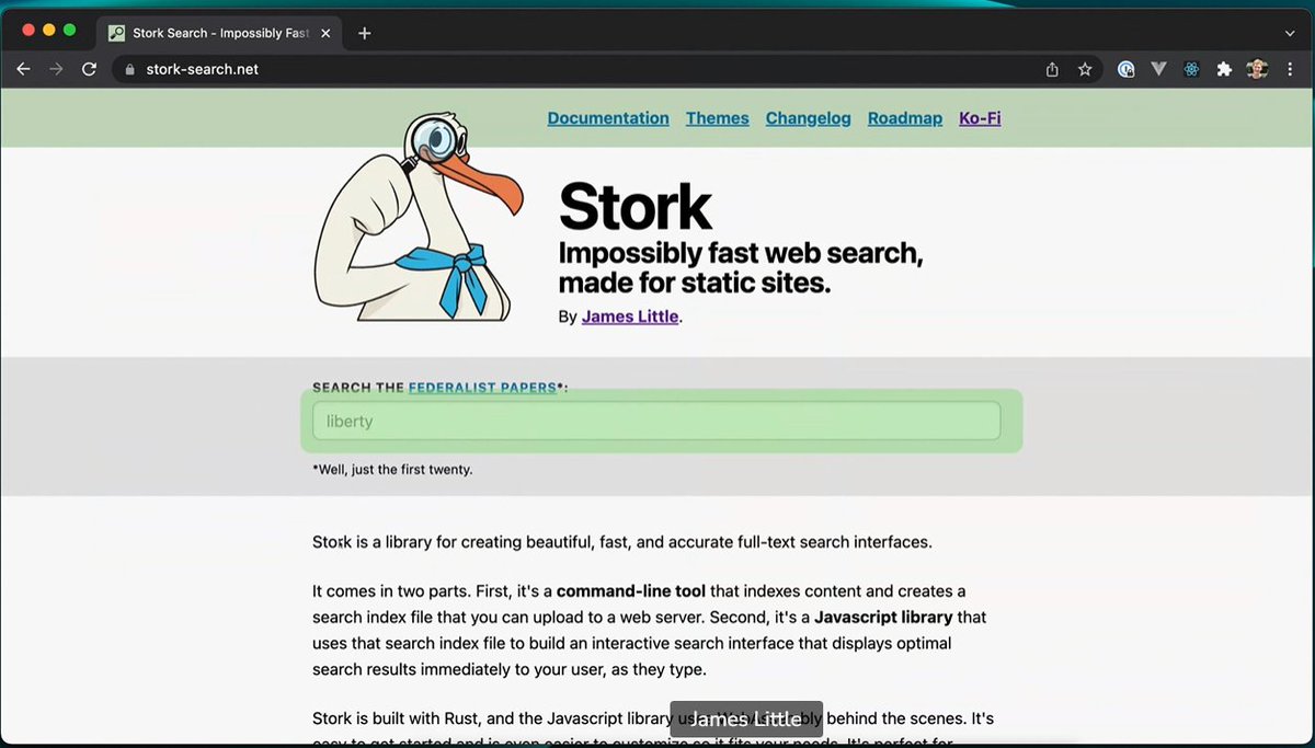 #Stork is a library for creating beautiful, fast, and accurate full-text search interfaces. #JAMstack