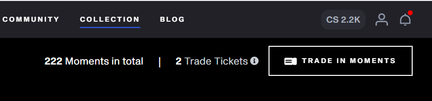 councilcontent1's tweet photo. I wasn't even trying to do this but I just realized I have 222 moments on @nbatopshot and 2 trade tickets. My collector score is showing 2.2k right on 2/22/2022. Weird! #topshot #nft #all2s #midrangegame #bucket https://t.co/duFo4qOyfi