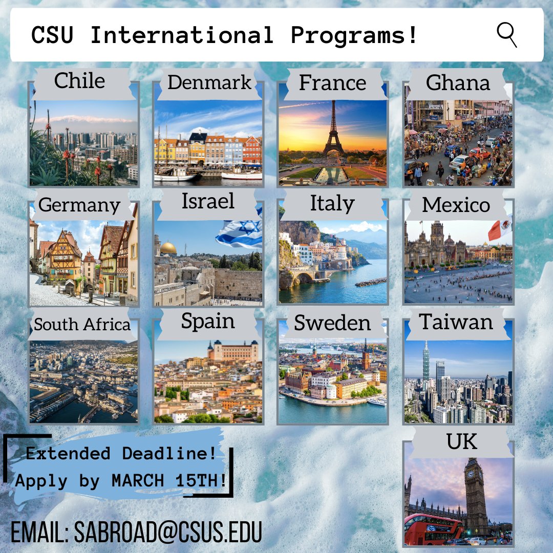 Still time to apply to CSU-IP for Fall '22 and Academic Year '22/'23!  Many programs are still available.