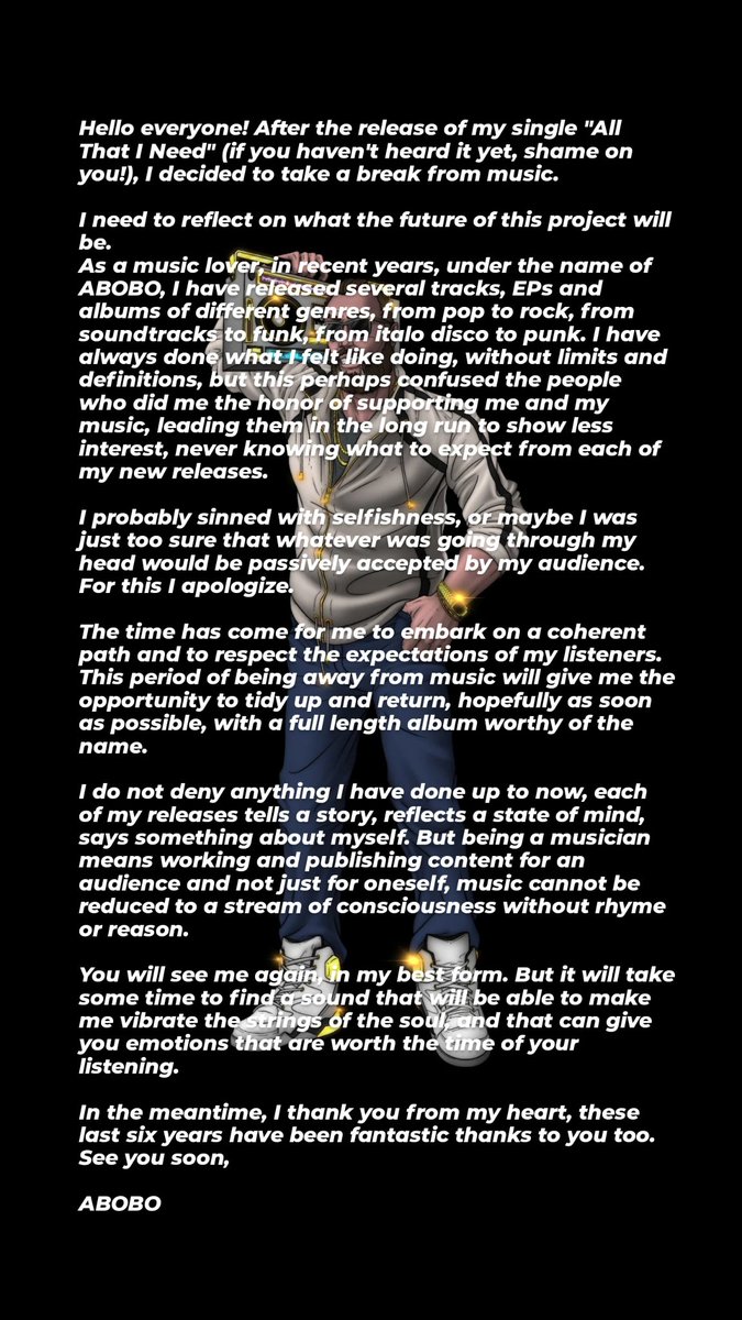 Some important news.