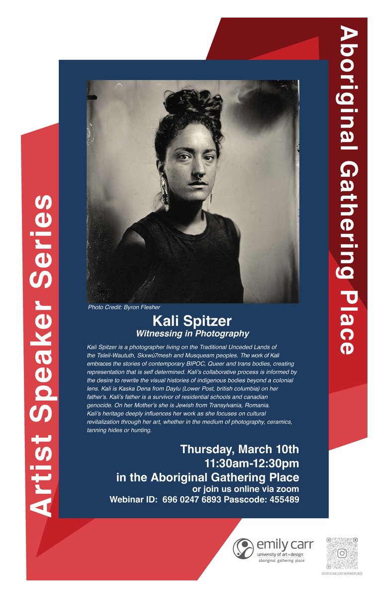 We are excited to have Kali Spitzer join us on March 10th for an Artist Talk with Q&amp;A!
You can also join us online here: emilycarru.zoom.us/j/69602476893?…