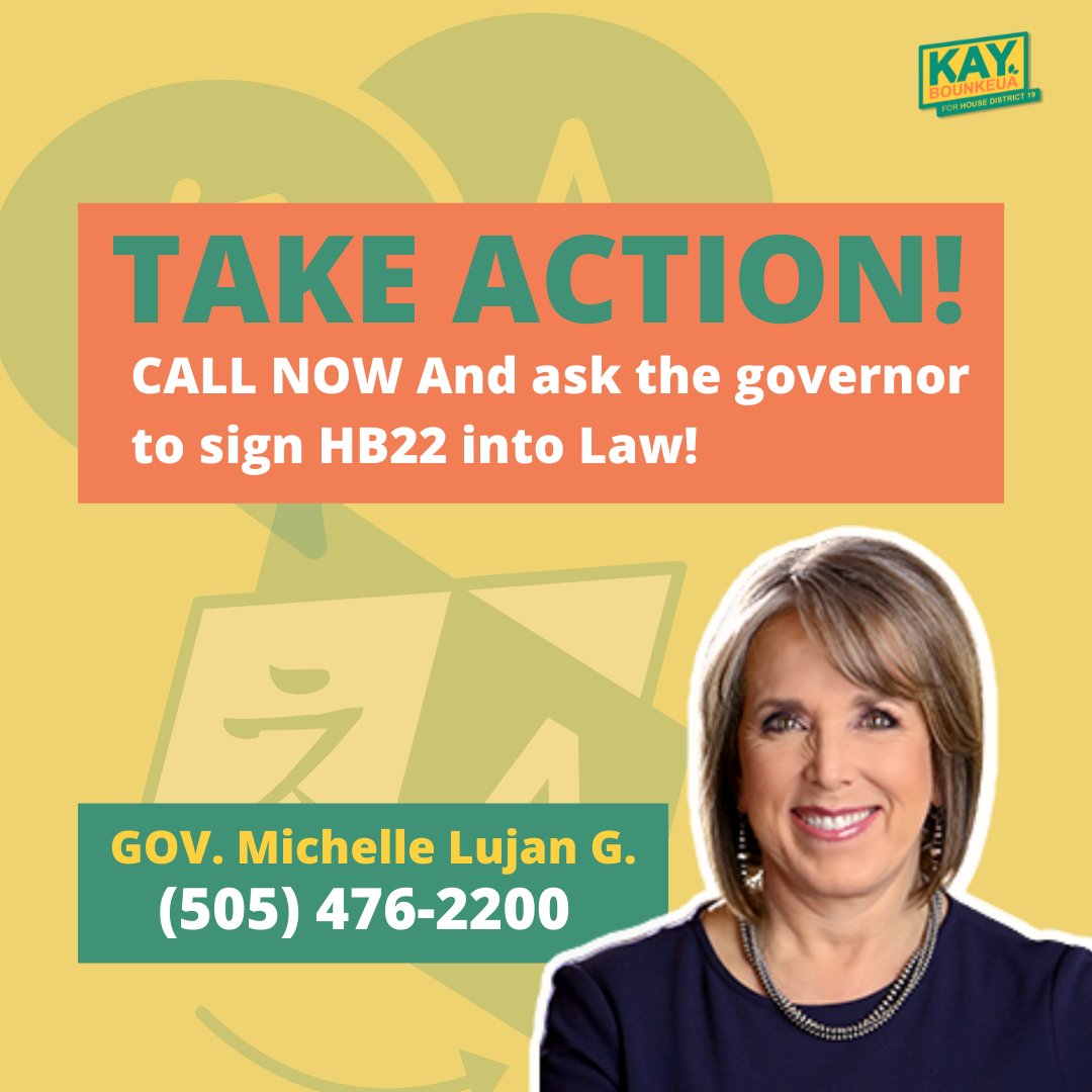 KayForNM's tweet image. 🚨🚨TAKE ACTION!!🚨🚨 
Call Gov. Michelle Lujan G. Today‼️Ask her to sign HB22 into law. HB22 will allow New Mexicans to have access to information and services in their own language.