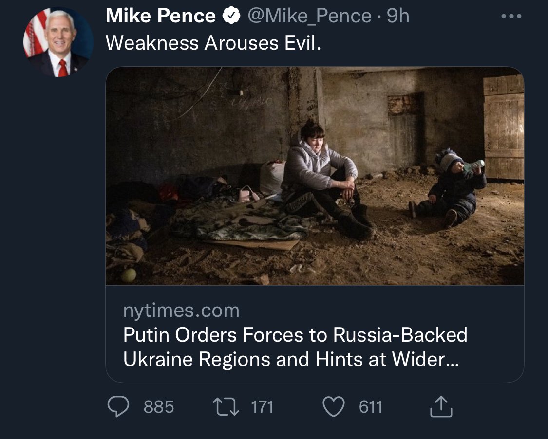 MuellerSheWrote's tweet image. He just explained the entirety of his tenure as Vice President in one tweet.