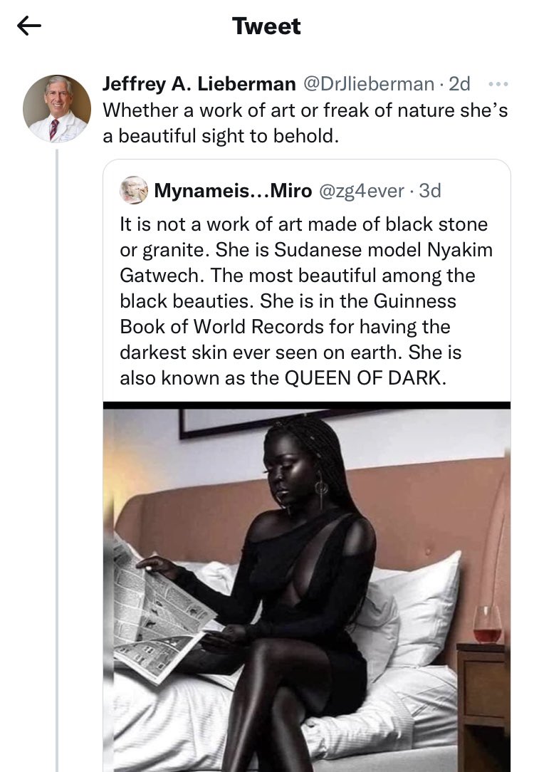 Stella Safo, MD MPH (@ammahstarr) on Twitter photo Honestly it doesnāt sit well with me that the person who wrote this tweet issued a weak āapologyā and then slid off of Twitter. If they are seeing patients and in charge of trainees, I need to know that <a href="/ColumbiaMed/">Columbia Medicine</a> is making sure said patients and trainees are safe. Honestly it doesnāt sit well with me that the person who wrote this tweet issued a weak āapologyā and then slid off of Twitter. If they are seeing patients and in charge of trainees, I need to know that <a href="/ColumbiaMed/">Columbia Medicine</a> is making sure said patients and trainees are safe.