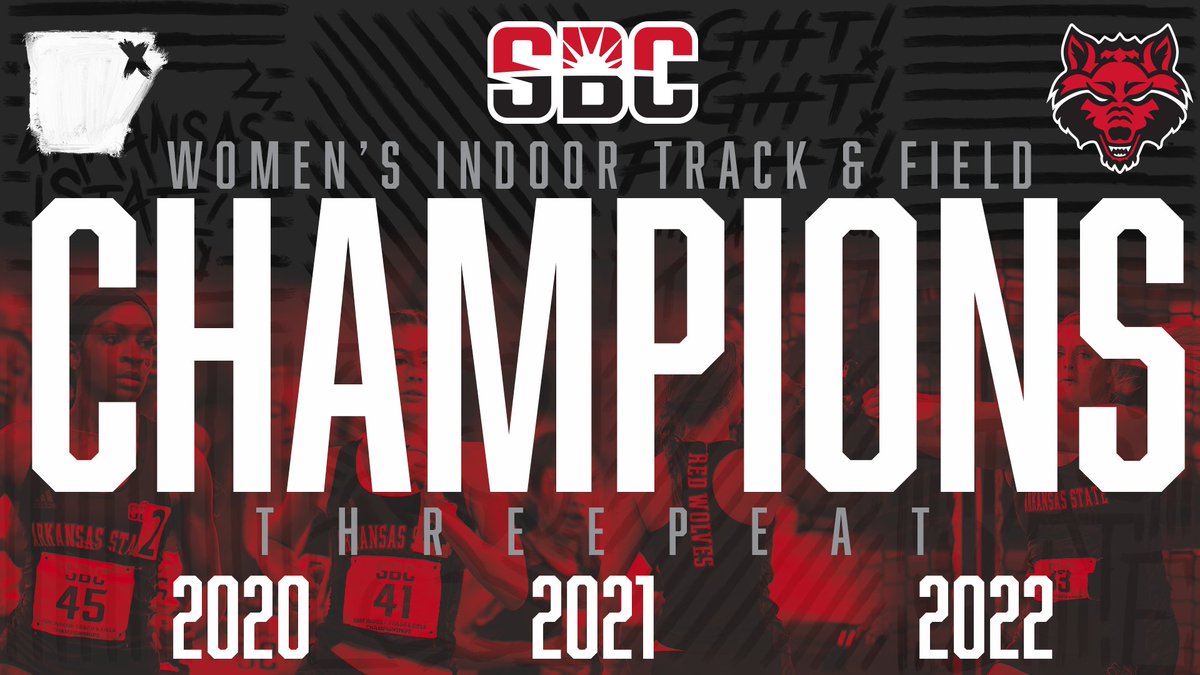 ASTATETRACK's tweet photo. MISSION ACCOMPLISHED ✔

With the women's 4x400m relay in the books, we are OFFICIALLY #SunBeltITF CHAMPIONS for the third year in a row! 

#WolvesUp🐺 https://t.co/uPeaMXXhkn