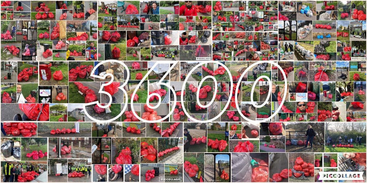 🥳Wow!

👏As of today, we've now collected *𝟑𝟔𝟎𝟎 𝐛𝐚𝐠𝐬* of rubbish since our first event in March 2019💪🏻

🧮That's 1200 bags per year, 100 bags per month

🙌Well done to all of you who go the extra mile; without your care for our borough, this wouldn't have been possible!!