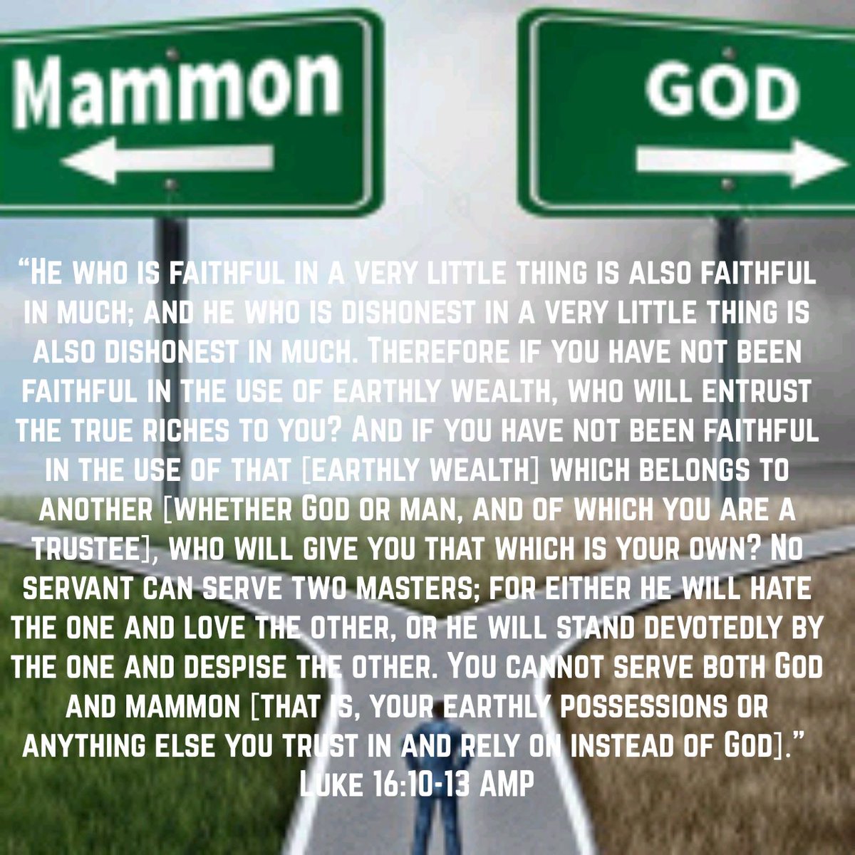 AbndntLyfe's tweet image. I used the #amplifiedTranslation like the #MessageVersion bcuz of the specifics in the brackets. Pay attn to the details. They will be the difference between #life and #death #literally and #figuratively. That's today's #TrueTestimonyTuesday message on 2/22/22.

Luke 16.10-13.AMP