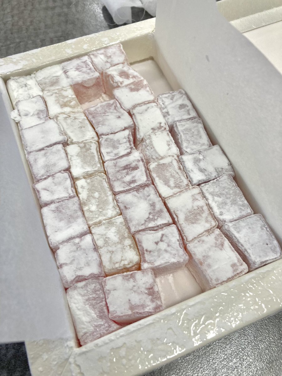 MyLilJackets's tweet photo. Check out what the kids got to try today thanks to Mr. Mota!Turkish Delight! They were hesitant on eating it though, wanted to make sure it wasn’t “enchanted” Turkish Delight! 🤣 They absolutely LOVED it! ♥️📘  @Dobbs_Elem #DobbsLilJackets https://t.co/tYeDPaL8vd