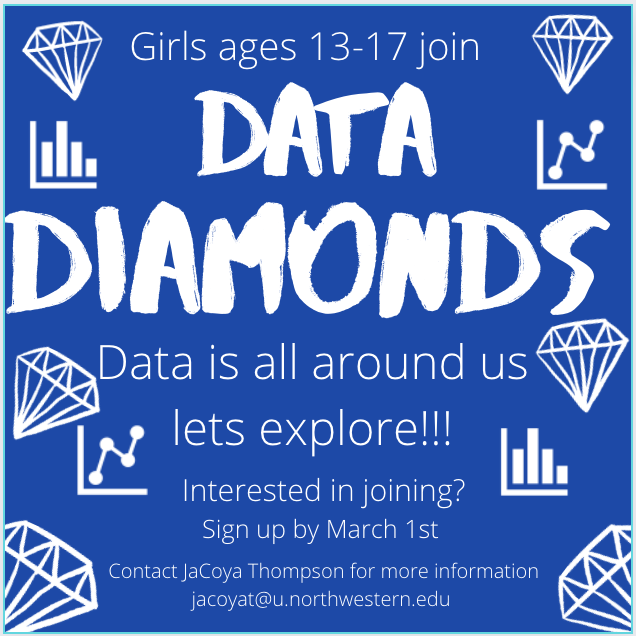 DiamondsData's tweet photo. We are inviting all girls ages 13-17, to join Data Diamonds. Register today at https://t.co/Z3En6MYwqt
Please share this across your networks!
 #womenindatascience #blackgirlsinSTEM #blackgirlsrock #blackgirlmagic #womeninSTEM  #STEMwomen https://t.co/lEunUzmZ15