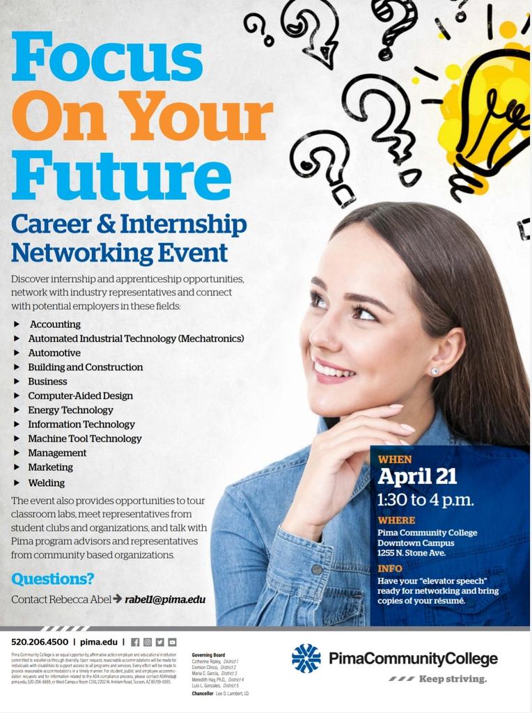 PCCCareerSvcs's tweet photo. Save the Date! #FOYF is back- April 21st Downtown Campus. #labtours #appliedtech #IT #business https://t.co/0zcolj3KqV