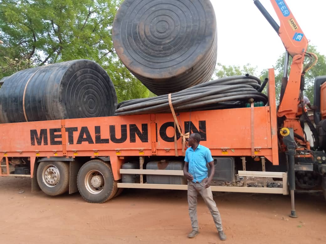 Progress on our project in Northern Ghana - polyethylene tanks arriving for water irrigation system! #ghana #farmer #agriculture #investment