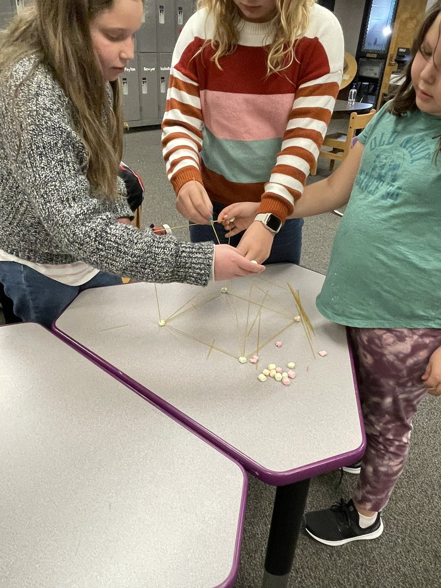 lens_school's tweet photo. 2/22/22 Tower Challenge. Build the tallest tower with 22 marshmallows and 22 pieces of spaghetti. https://t.co/RFJlB4KSkF