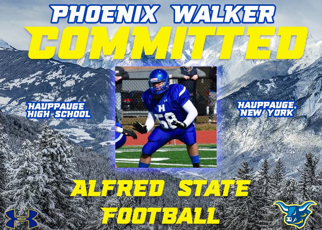 phoenix39690394's tweet photo. Thrilled to announce my commitment to Alfred State. Thank you to all my coaches, family, teammates and friends who helped me to get here. Excited for the next 4! @CoachLinnAState @ALFREDSTATEFB @CoachRicciFB https://t.co/vPAtcJj1j9