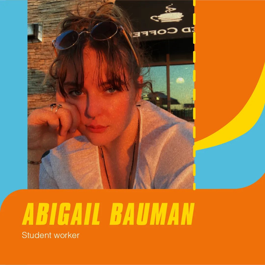VIPCenter_SU's tweet photo. Meet our wonderful staff! Today's feature is on Abigail Bauman, one of our student workers. Swipe to learn about Abi's work with the VIP Center! https://t.co/5gfFTFFRu3