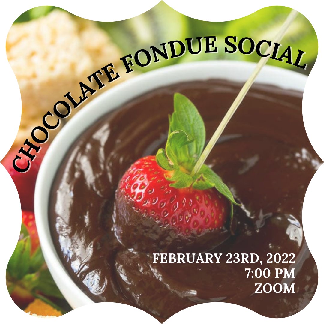 RotaractYEG's tweet photo. Join us tomorrow to melt your leftover Valentine's Day chocolate and dip some goodies into it! Message us for Zoom link. #rotaractyeg #yeg #rotaract #volunteer https://t.co/Oka8qeOWwp