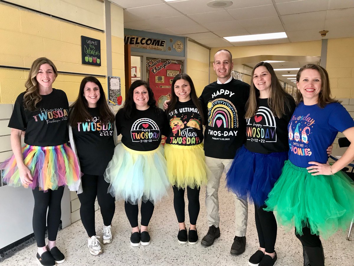 SandyGConnor's tweet photo. Celebrating 2.22.22 in our tutus and t-shirts. Grateful to work with amazing teammates that I get to call friends. https://t.co/QTRr6IQpV9
