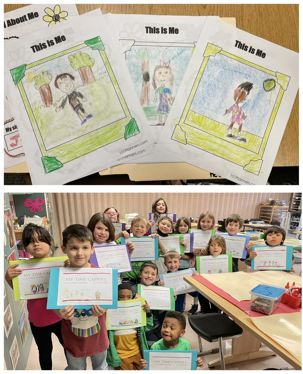 MsBennettArt's tweet photo. Happy Twos-day! First graders on 2.22.22 that will be seniors on 3.3.33 created ‘time capsules’ and self portraits in art!  Classroom teachers added much more!  What fun to open in 10 years! @HumbleISD_HHE @HumbleISD_Arts @1stHebert @mrs_ruff_hhe_1 @clwesson @dalesmith_hhe https://t.co/aSERIRoh1m