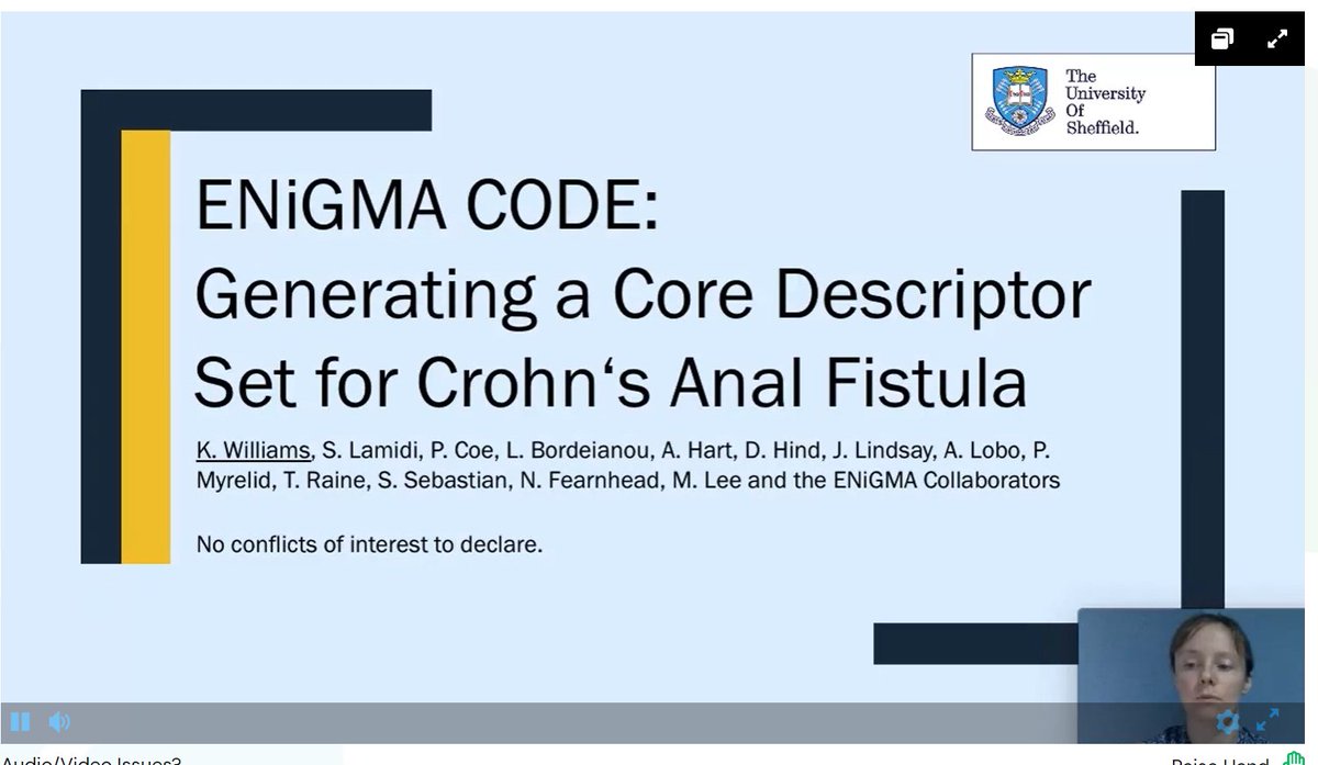 wannabehawkeye's tweet image. Presentation from @Kate_M_Williams on the Core Descriptor Set method and results in #tripartite2022 2020 vision session. Manuscript coming soon!

#surgicalresearch #ibd #colorectalsurgery