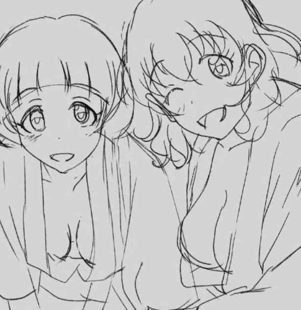 次の絵のラフ
芽衣子さんとむつみちゃんの旅 