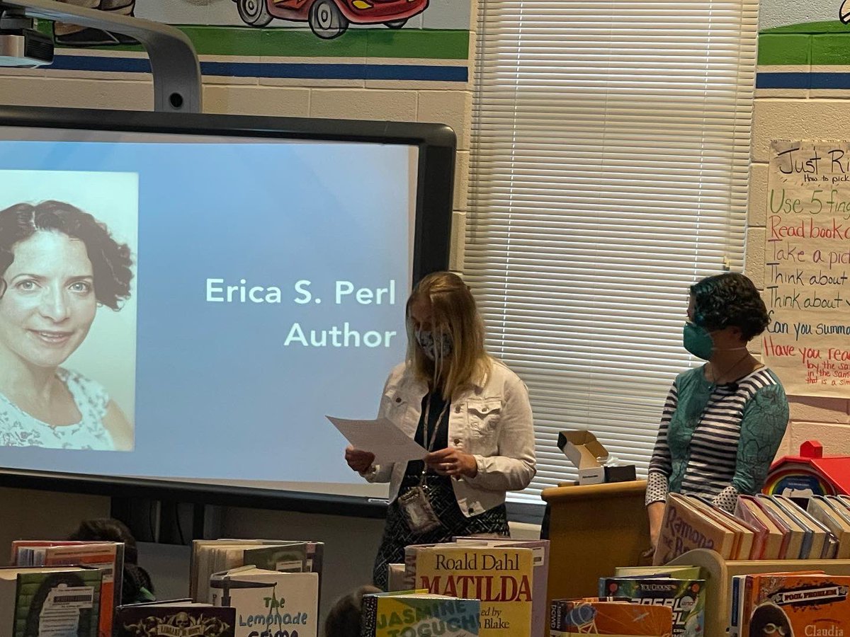 AndrewBuchheit's tweet photo. We loved meeting and listening to author @ericaperl today!! #TimberwolvesROCK #TimberwolvesREAD https://t.co/p1nFfeL5ta