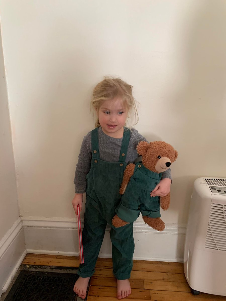 heidibthree's tweet photo. Someone has the best auntie ever! #Corduroy #matchingoveralls @penguinrandom https://t.co/8Jk69khUdg