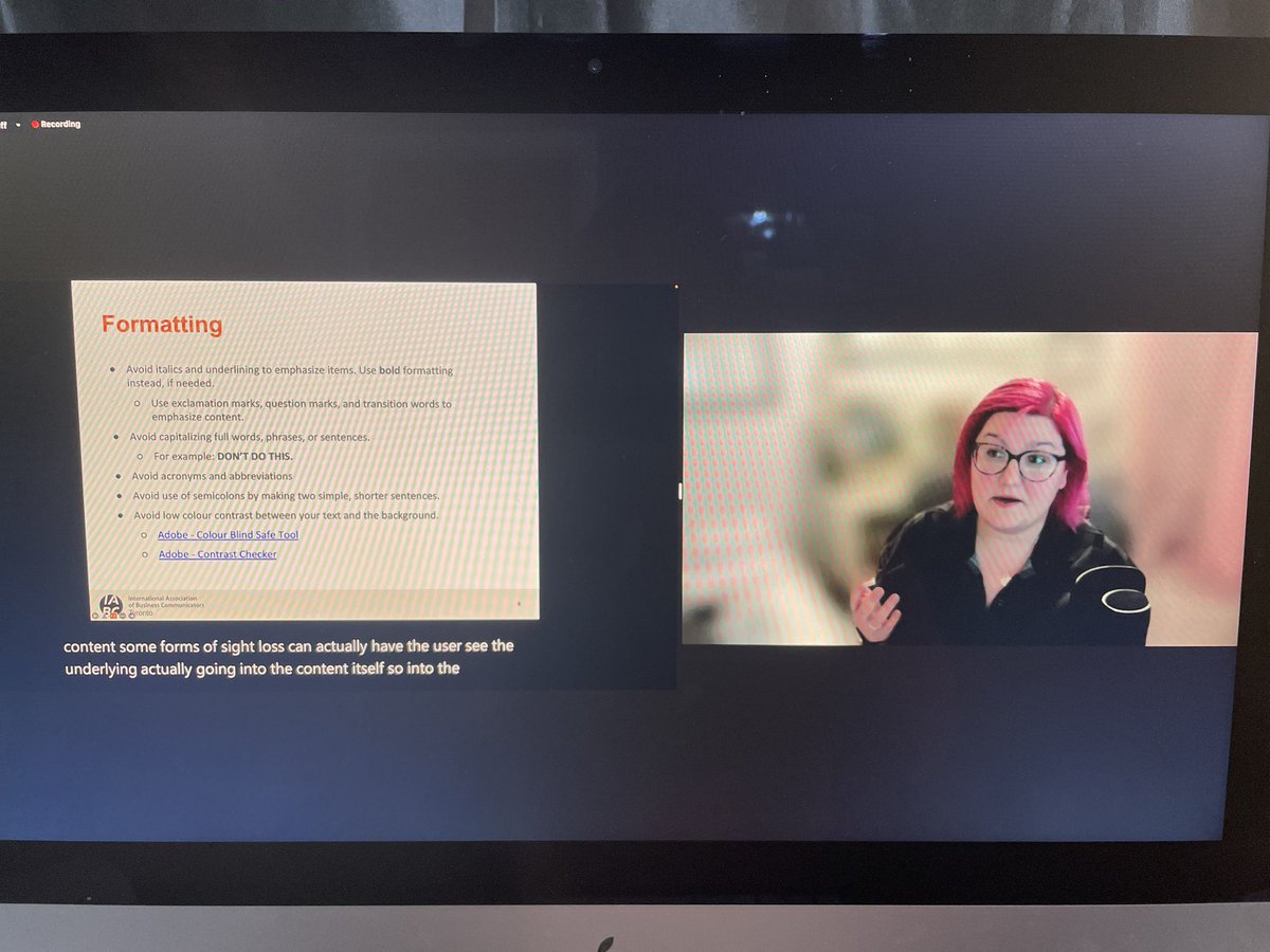aliciabaertsoen's tweet photo. How can we increase our reach with accessible #communications? Let’s start with formatting. @MatisseNelis #IABCLI #WeLeadIABC https://t.co/Vw3A01xOq7
